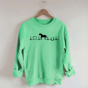 Horse Heartbeat Farm Animal Sweatshirt