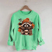 Autumn Coffee Lover Raccoon Sweatshirt