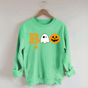 Halloween Boo Ghost Pumpkin Spider Sweatshirt