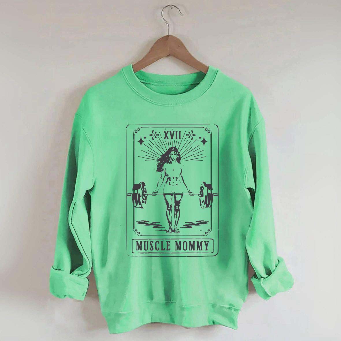 Tarot Card Muscle Mommy Pump Cover Gym Sweatshirt