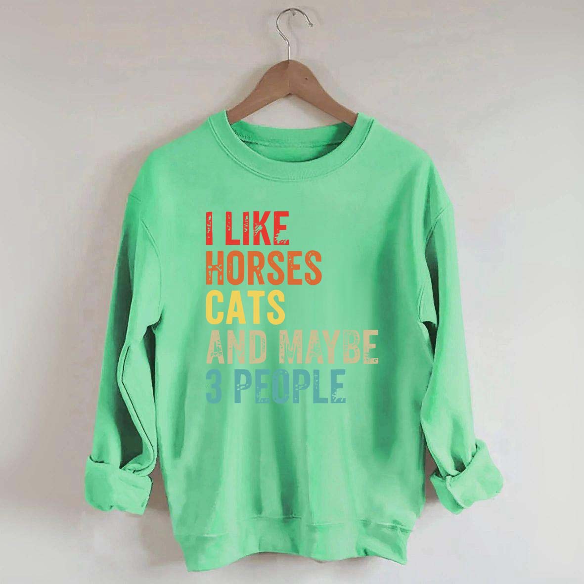 I Like Horses Cats And Maybe 3 People Sweatshirt