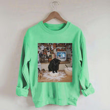 Halloween Black Cat Ghost Sweatshirt