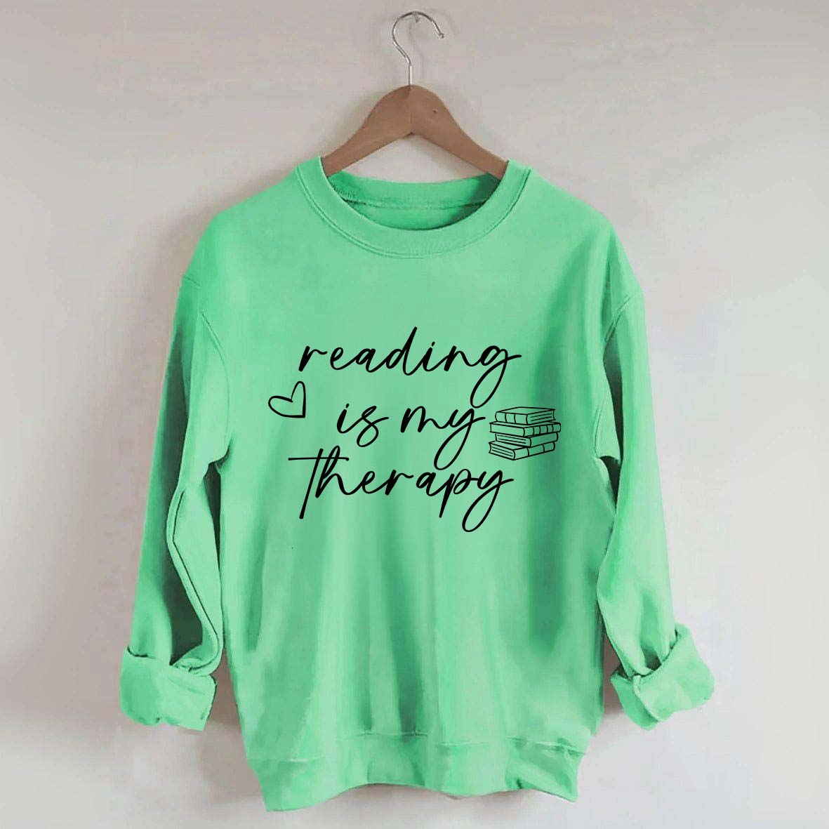 Cute Reading Is My Therapy Sweatshirt