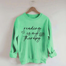 Cute Reading Is My Therapy Sweatshirt