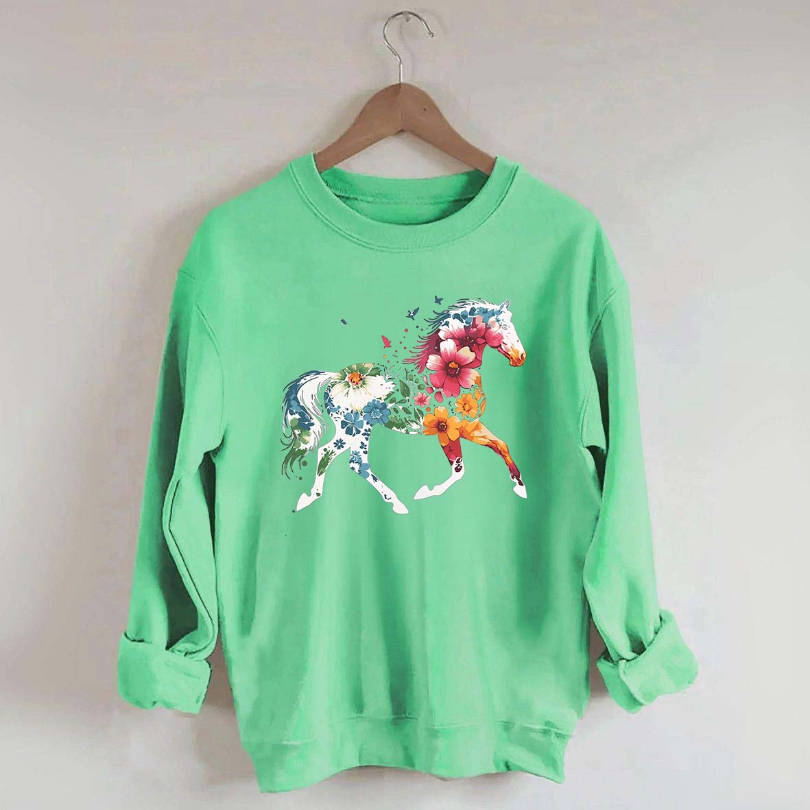Floral Horse Wildflower Sweatshirt