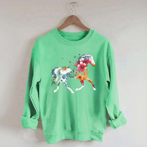 Floral Horse Wildflower Sweatshirt