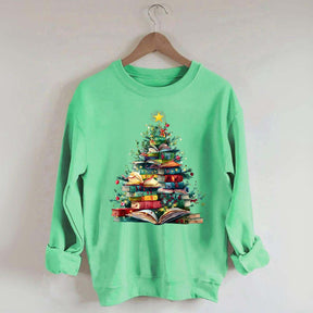 Christmas Book Tree Xmas Lover Sweatshirt