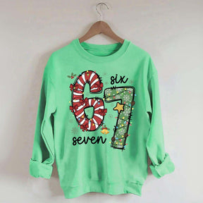 67 Christmas Lights Red Green Xmas Sweatshirt