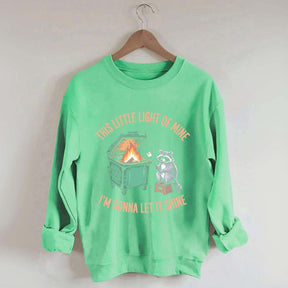 This Little Light of Mine I'm Gonna Let It Shine Racoon Sweatshirt