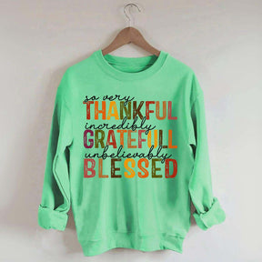Thankful Grateful Blessed Thanksgiving Sweatshirt