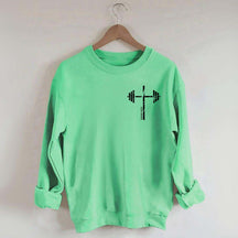 Lift Heavy Pray Hard Religious Gym Sweatshirt