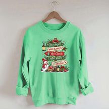 Funny Watercolor Christmas Signpost Sweatshirt