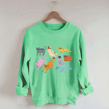 Funny Retro Cat Sweatshirt