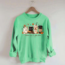 Autumn Leaves and Coffee Please Fall Sweatshirt