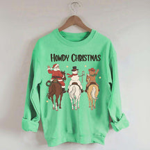 Howdy Christmas Western Cowgirl Rodeo Sweatshirt