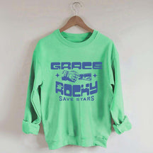Grace Rocky Save Stars Book Lover Style Sweatshirt