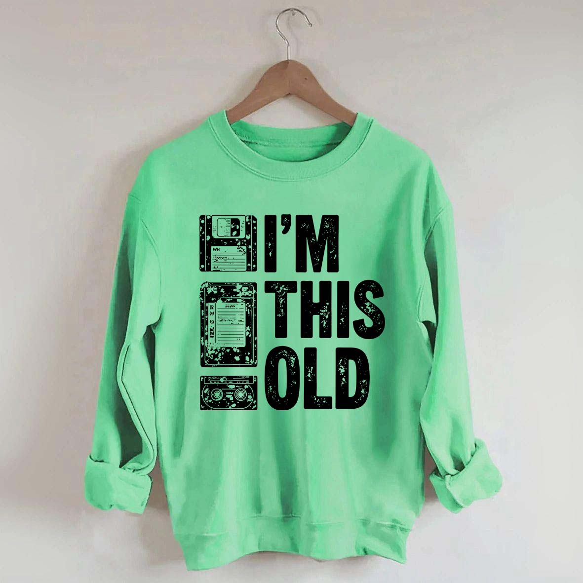 I'm This Old Nostalgic Cassette Floppy Sweatshirt