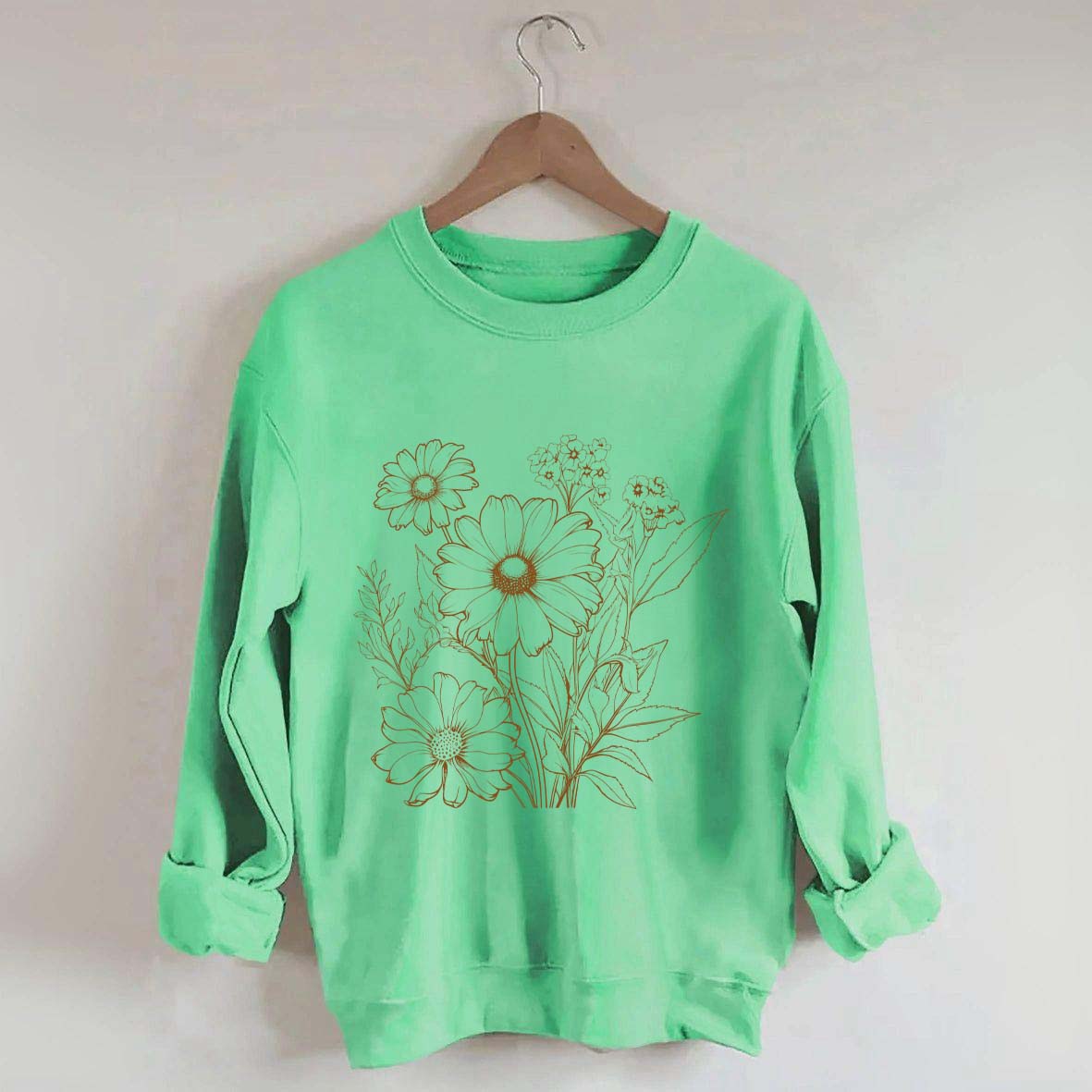 Retro Outline Wildflower Sweatshirt