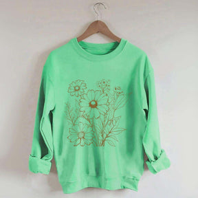Retro Outline Wildflower Sweatshirt