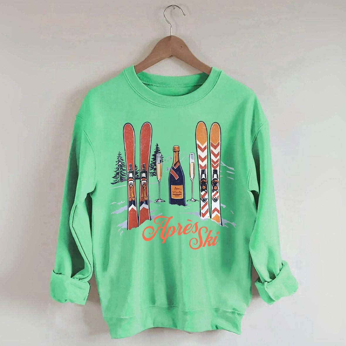 Apres Ski Champagne New Years Eve Sweatshirt