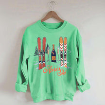 Apres Ski Champagne New Years Eve Sweatshirt
