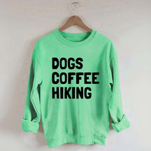 Dogs Coffee Hiking Sweatshirt