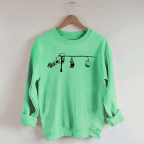 Minimal Mountain Skiing Lift Sweatshirt
