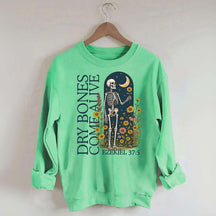 Dry Bones Come Alive Catholic Boho Floral Sweatshirt