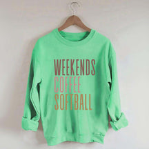 Weekends Coffee Softball Mom Sweatshirt