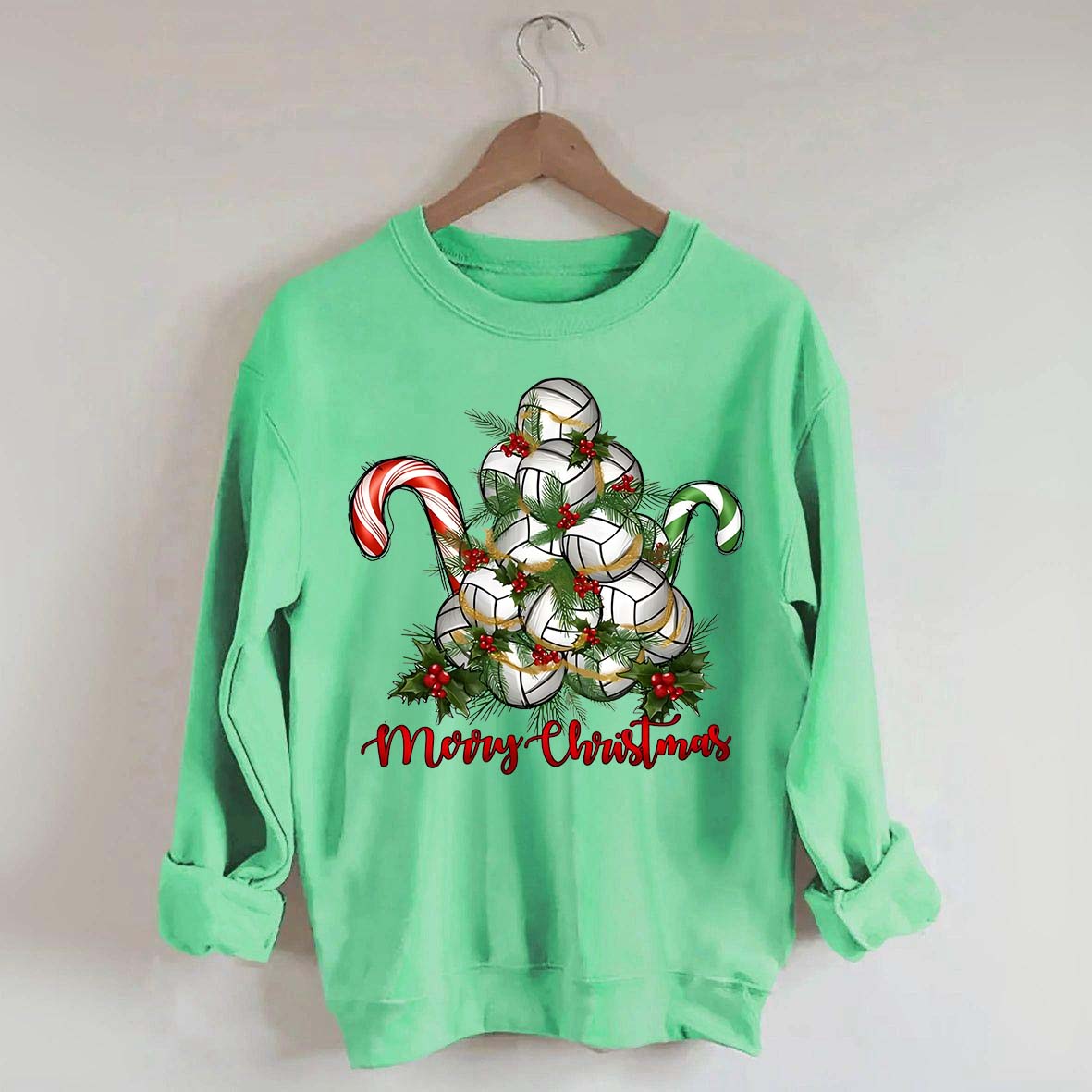 Volleyball Christmas Merry Xmas Sweatshirt