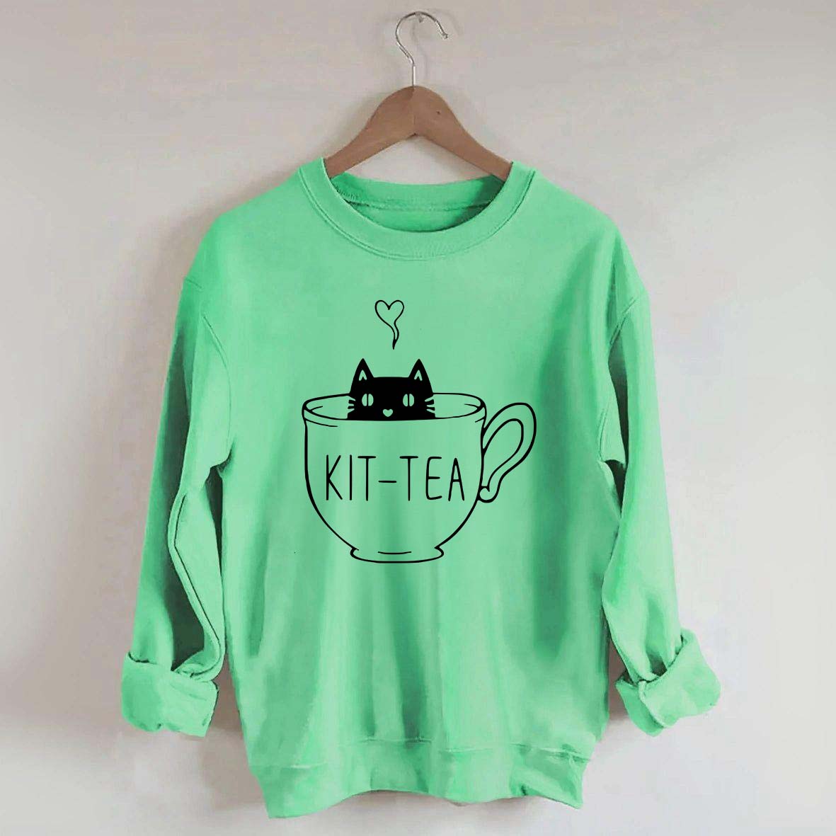 Funny Cat Tea Kitten Sweatshirt