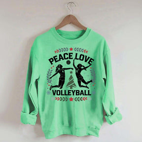 Peace Love Volleyball Christmas Sweatshirt