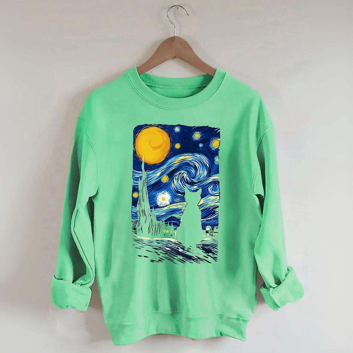Van Gogh Cat Funny Sweatshirt