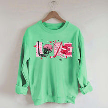Hockey Valentine Heart Sweatshirt