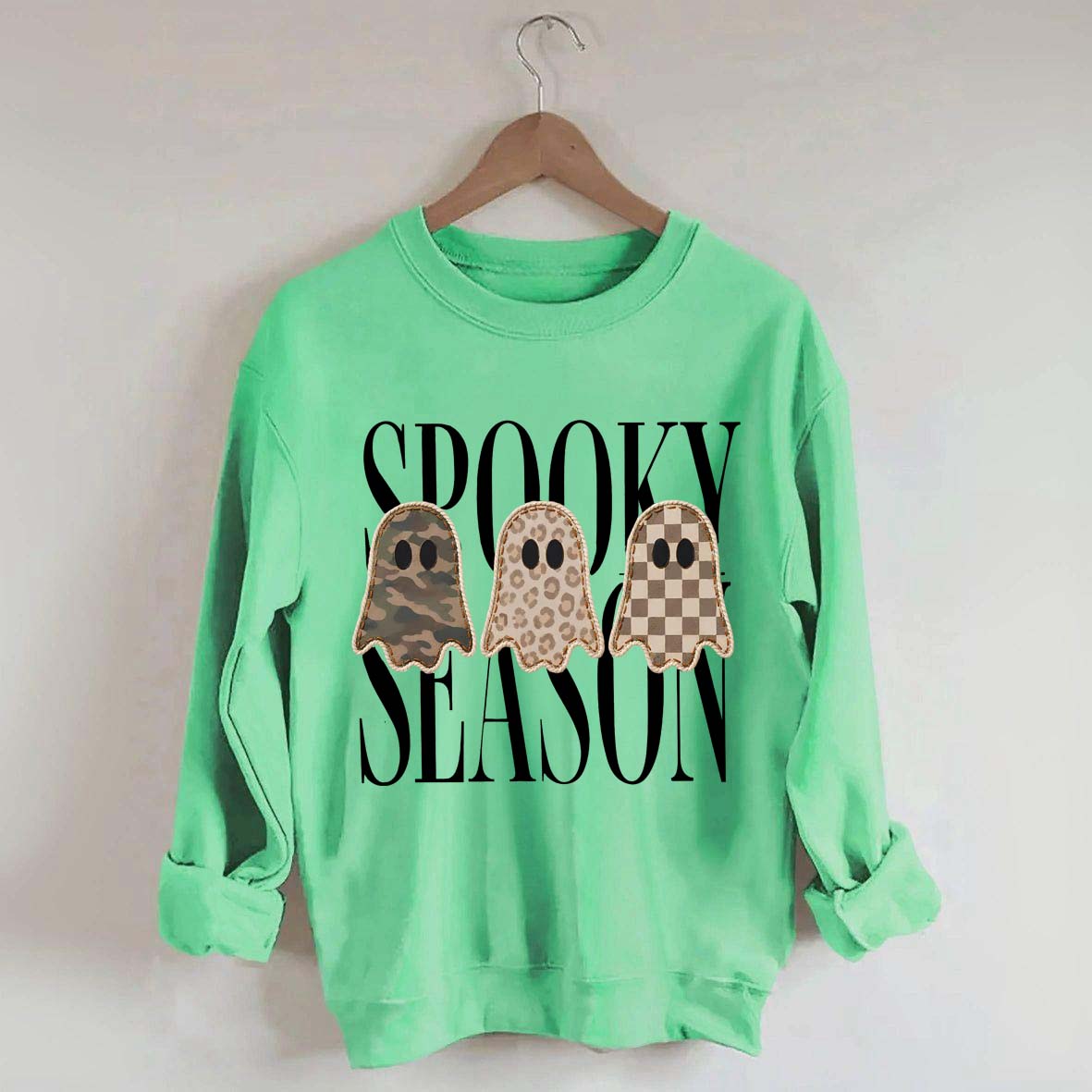Leopard Ghost Spooky Season Sweatshirt