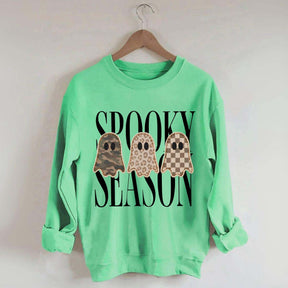 Leopard Ghost Spooky Season Sweatshirt