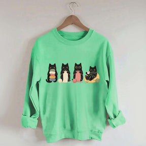 Black Cats Knitting Funny Sweatshirt
