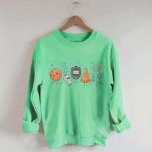 PE Teacher Doodle Character Sweatshirt