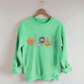 PE Teacher Doodle Character Sweatshirt