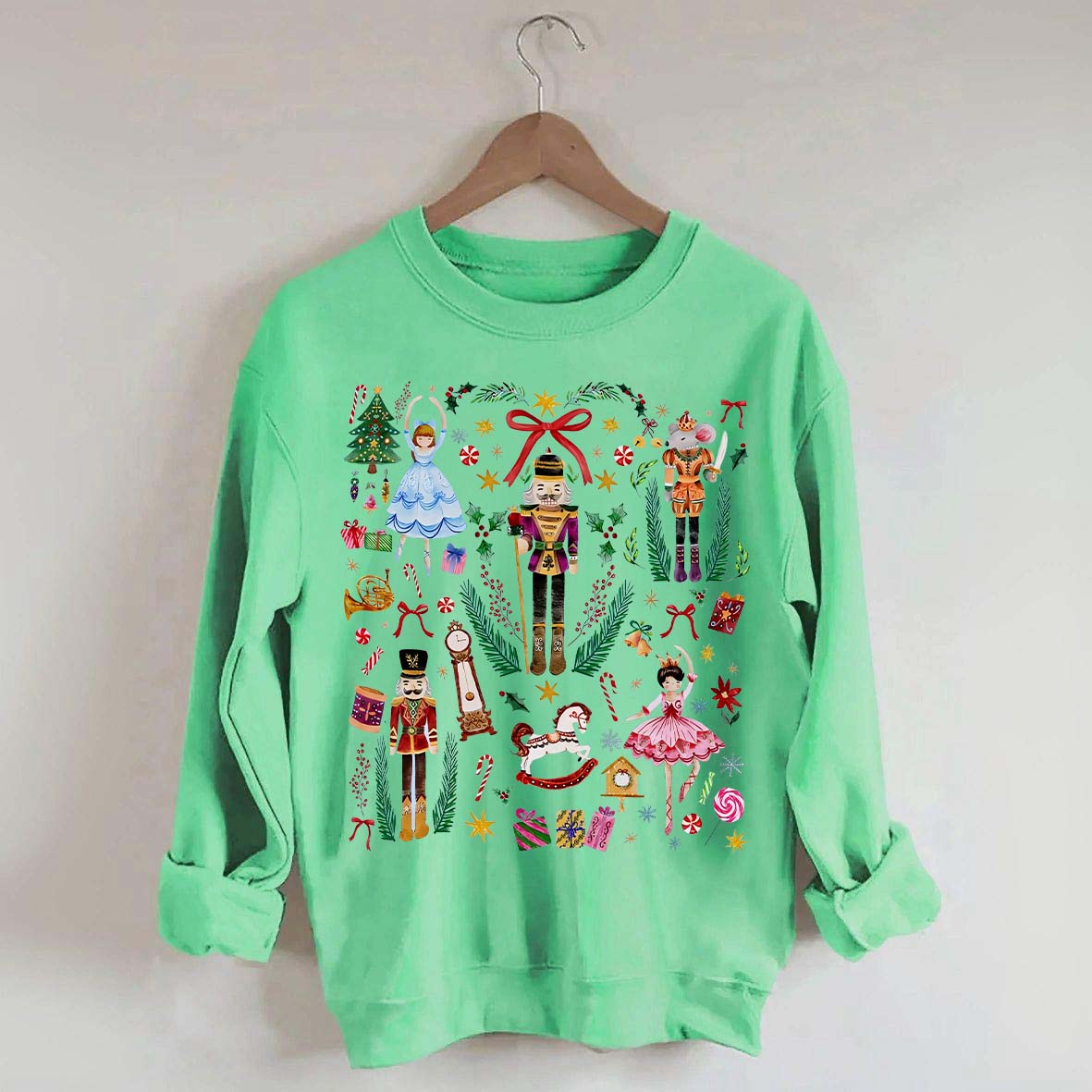 Vintage Christmas Nutcracker Holiday Sweatshirt