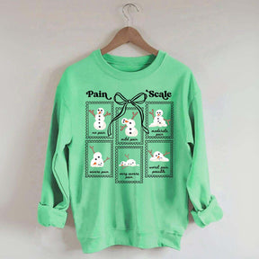 Funny Pain Scale Medical Holiday Sweatshirt