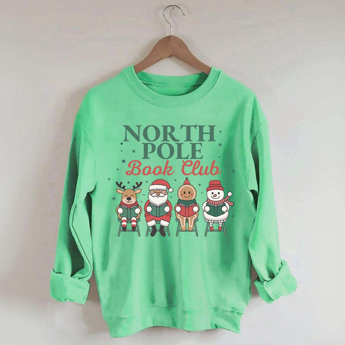 Retro Christmas Bookish Sweatshirt