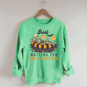 Funny Just Waiting for Halloween Sweatshirt