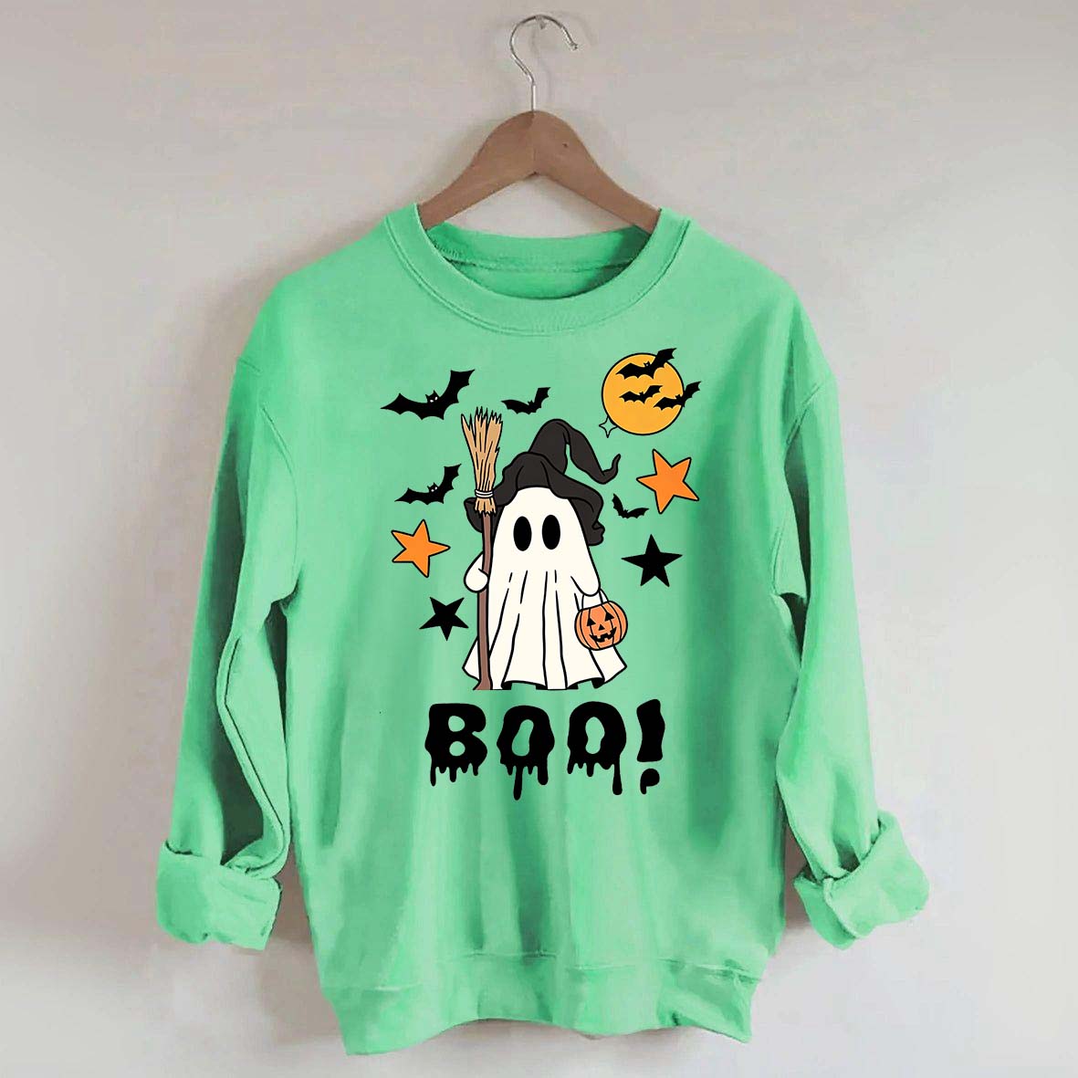 Halloween Boo Ghost Spooky Fall Sweatshirt
