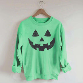 Retro Fall Pumpkin Face Sweatshirt