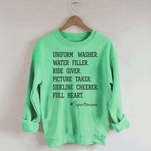 Uniform Washer Water Filler Sport Mom Sweatshirt