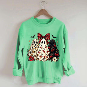 Cherry Ghost Coquette Halloween Sweatshirt