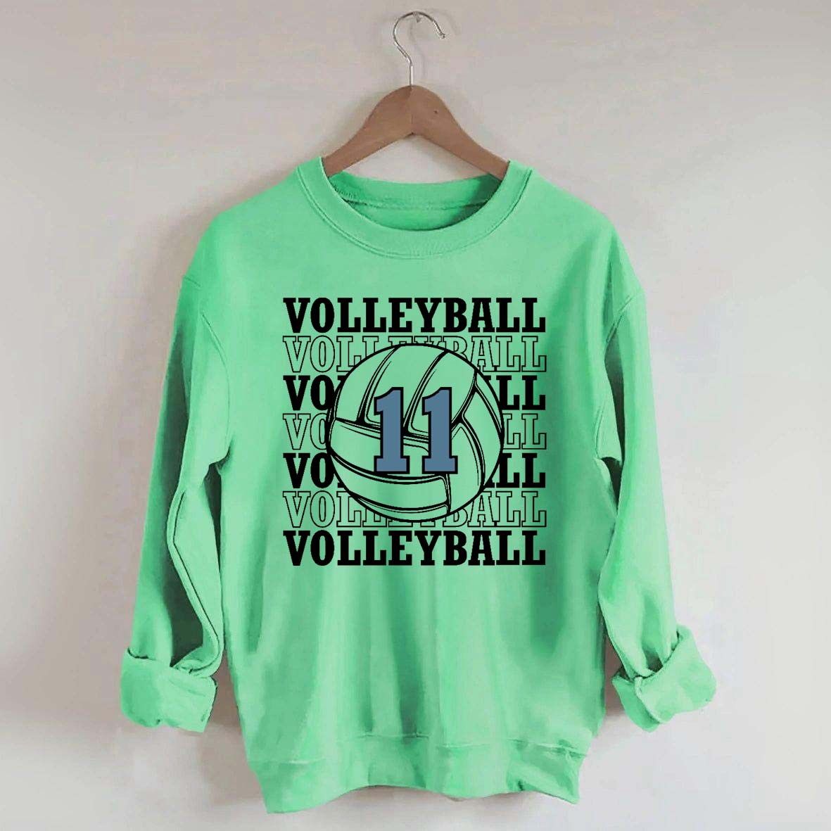 Custom Volleyball Number Team Sweatshirt