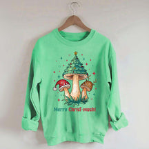 Retro Mushroom Christmas Sweatshirt