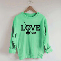 Love Hockey Player Sweatshirt